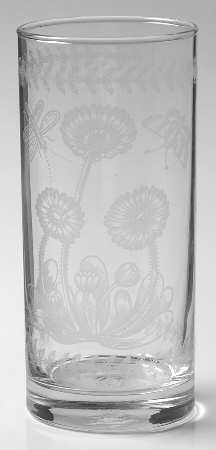 Botanic Garden 10 Oz Etch Glassware Highball