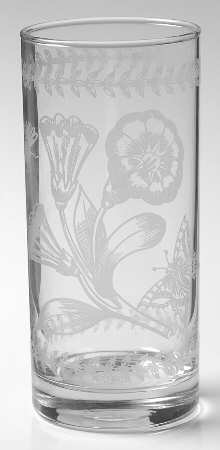 Botanic Garden 10 Oz Etch Glassware Highball