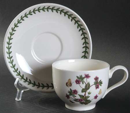 Botanic Garden Traditional Footed Cup & Saucer Set