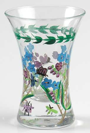 Botanic Garden 3" Mini Glass Handpainted Vase