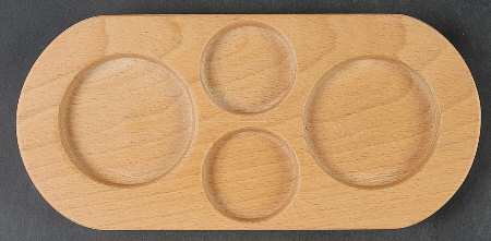 Botanic Garden Wood Tray for Vinegar, Oil, Salt, Pepper Set