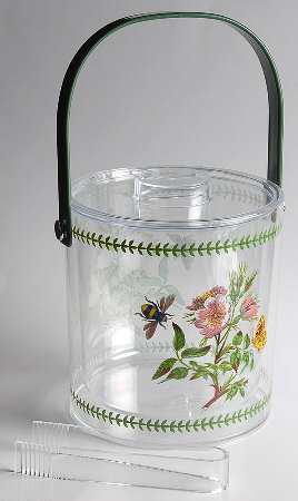 Botanic Garden Acrylic Ice Bucket w/Lid & Tongs