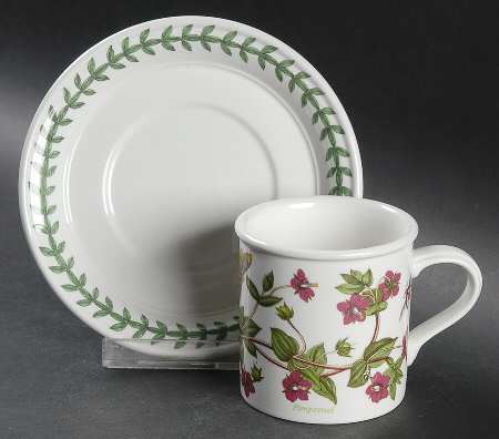 Botanic Garden Flat Demitasse Cup & Saucer Set
