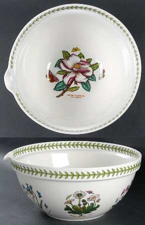 Botanic Garden 3 Qt. Large Mixing Bowl w/Pour Spout