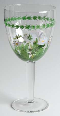 Botanic Garden 18 Oz Handpainted Glassware Goblet