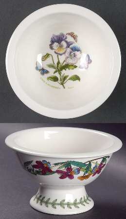 Botanic Garden Sovereign Shape Rim Footed Sorbet aka Potpourri