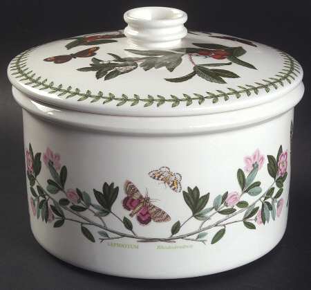 Botanic Garden 2 Qt Drum Shape Round Covered Casserole