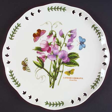 Botanic Garden 10" Pierced Cake Plate by Portmeirion