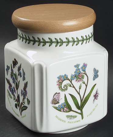 Botanic Garden Medium Square Canister & Wood Lid