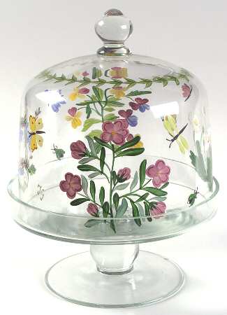 Botanic Garden Glassware Cheese Stand W/Dome