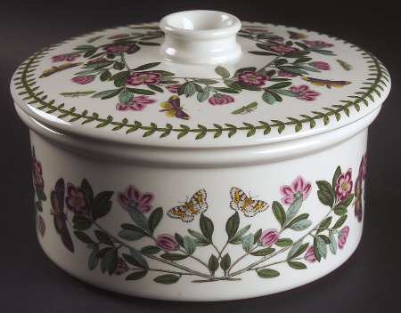 Botanic Garden 2 Qt Round Drum Shape Covered Casserole by Portmeirion