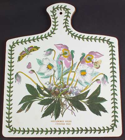 Botanic Garden 9" Wood Rectangular Handed Cutting Board
