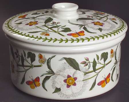 Botanic Garden 1.5 Qt Rd Cov Drum Casserole/Vegetable/Souffle by Portmeirion