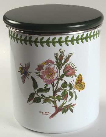Botanic Garden Large Metal Canister & Wood Lid