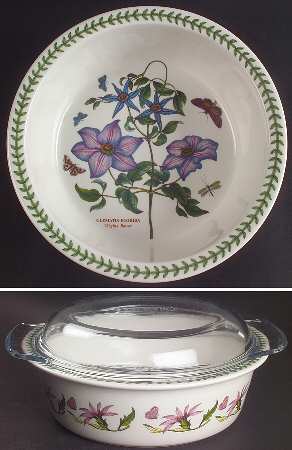 Botanic Garden 2 Qt Covered Casserole & Glass Lid