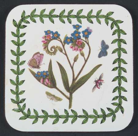 Botanic Garden Square Corkback Coaster