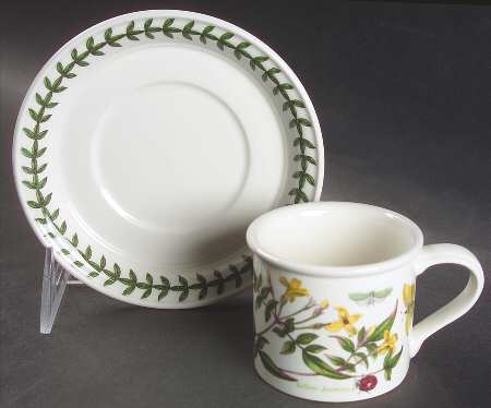 Botanic Garden Flat Demitasse Cup & Saucer Set