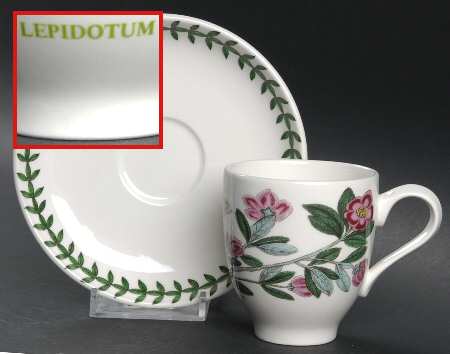 Botanic Garden Footed Demitasse Cup & Saucer Set