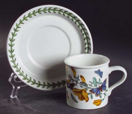 Botanic Garden Flat Demitasse Cup & Saucer Set