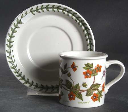 Botanic Garden Flat Demitasse Cup & Saucer Set