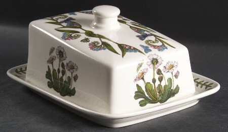 Botanic Garden Cheese Dish with Lid (Wedge)