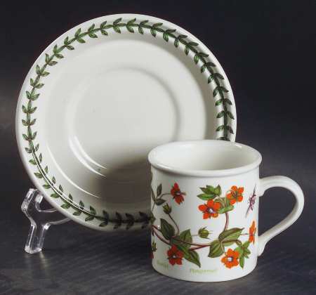 Botanic Garden Flat Demitasse Cup & Saucer Set
