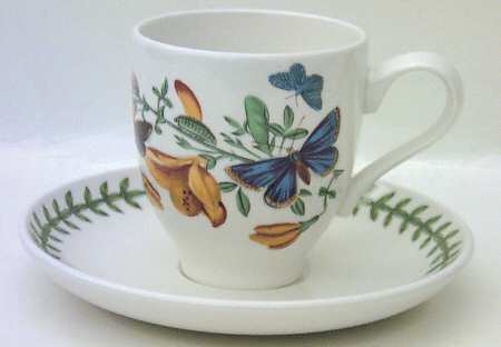 Botanic Garden Footed Demitasse Cup & Saucer Set