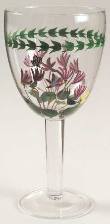 Botanic Garden 18 Oz Handpainted Glassware Goblet