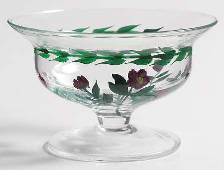 Botanic Garden Handpainted Glass Mini Comport
