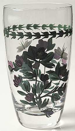 Botanic Garden 16 Oz Handpainted Glassware Highball