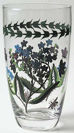 Botanic Garden 16 Oz Handpainted Glassware Highball