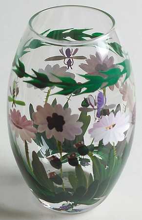 Botanic Garden 3" Glass Handpainted Mini Vase