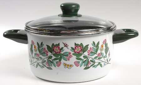 Botanic Garden 3.5 Qt Covered Metal Casserole W/Glass Lid