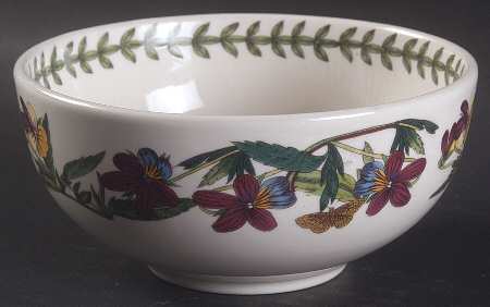 Botanic Garden Indiv Salad/Dessert/Fruit Bowl W/Laurel Inside
