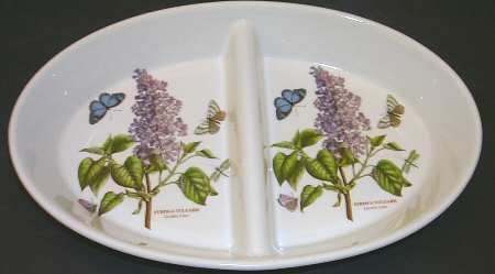 Botanic Garden 14" Oval Divided Vegetable Bowl