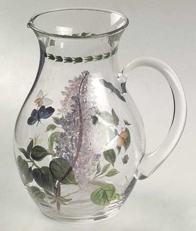 Botanic Garden 56 Oz Glassware Handpainted Pitcher