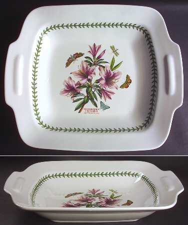 Botanic Garden 17" Rectangular Handled Pasta Serving Platter
