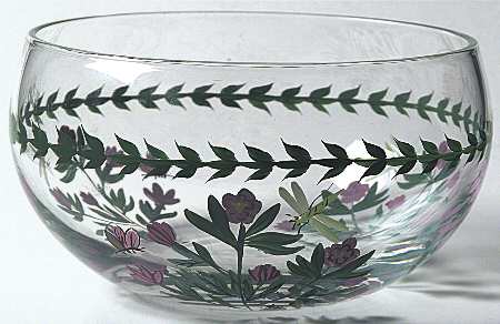 Botanic Garden Individual Hand Painted Glass Salad Bowl