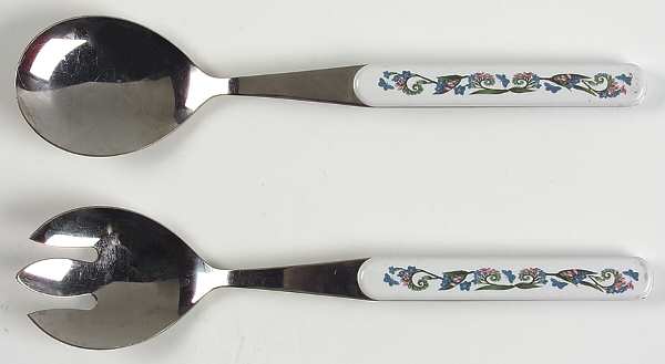 Botanic Garden 2pc Salad Set W/Stnlbwl & Plastic Handle