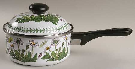 Botanic Garden 1.5qt Covered Metal Saucepan W/Metal Lid