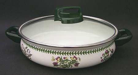 Botanic Garden 2.5 Qt Metal 2 Handled Server & Lid