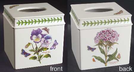 Botanic Garden Square Wood Tissue Box