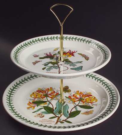 Botanic Garden 2 Tiered Serving Tray (Dinner & Salad Plate)