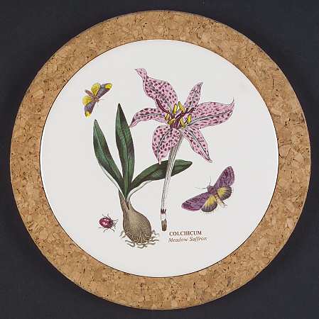 Botanic Garden 7" Round Cork Front & Back Trivet