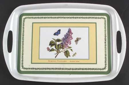 Botanic Garden 18" Rectangular Melamine Handled Serving Tray