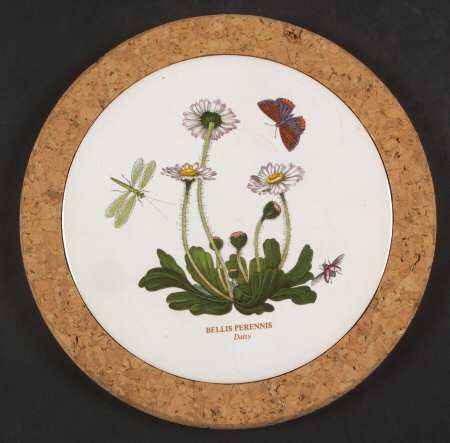 Botanic Garden 7" Round Cork Front & Back Trivet