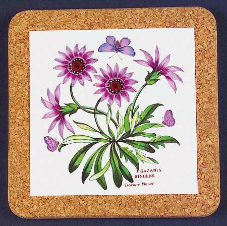 Botanic Garden 7" Square Cork Back Trivet