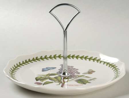Botanic Garden Scalloped 1 Tier Serving Tray by Portmeirion