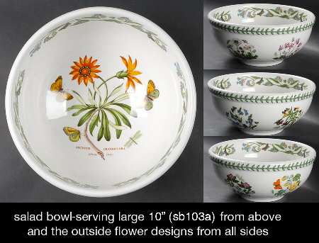 Botanic Garden 10" Large Salad Serving Bowl