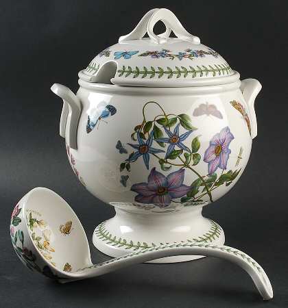 Botanic Garden Signed Tureen & Lid with Ladle